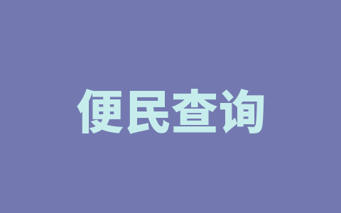 便民查询